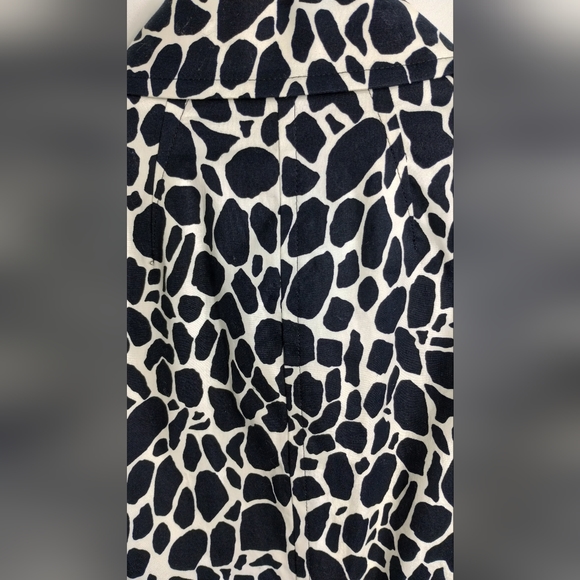 NEW Jones NY trendy jacket giraffe animal print black ivory plus size 2X cotton - Picture 5 of 11